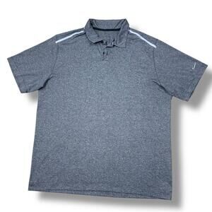 Nike Dri-FIT Polo Shirt Golf Tour Performance Men’sXL Grey Heather Stripes Sport